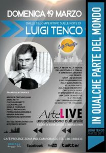 locandina omaggio a Luigi Tenco