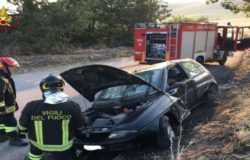 rotello si ribalta con l'auto