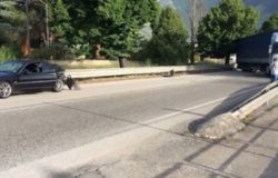 VENAFRO - Incidente, violento tamponamento camion-auto