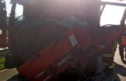 Tamponamento fra autocarri, tanta paura un ferito in ospedale