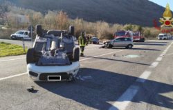 Castelpetroso, Incidente stradale, scontro, auto, auto si ribalta