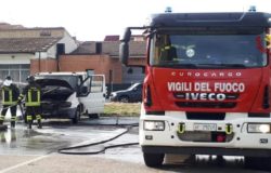 Bojano fuoco camion parcheggio comune