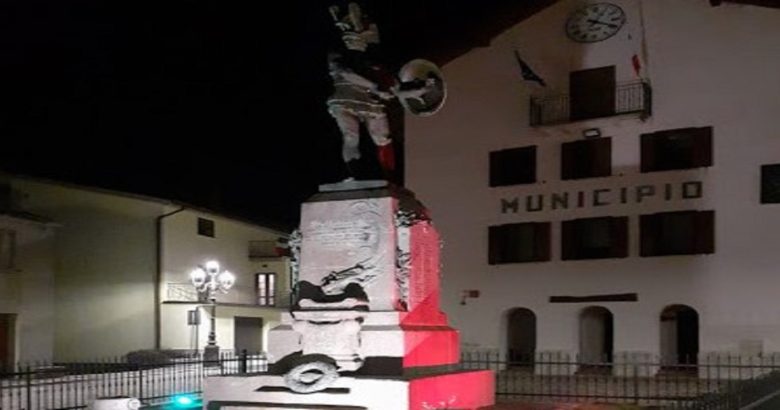 CORONAVIRUS, Pietrabbondante, tricolore, statua, Guerriero sannita