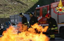 Disabile, fiamme, salvato, Fabrizio Pece, Luca Mancinelli