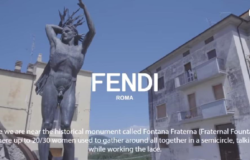 fendi, isernia, merletto, borsa baguette