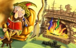 favola, calza, Befana