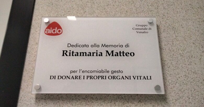 VENAFRO, targa, SS Rosario, Aido, Ritamaria Matteo