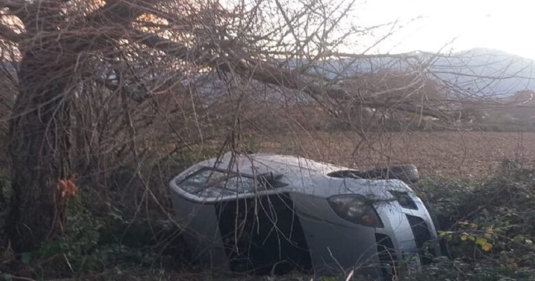 Venafro, sbanda, auto, fuori strada, illeso