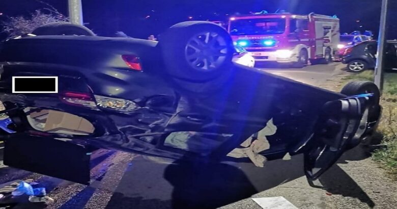 Isernia, auto si ribalta, ferito conducente,