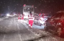 Emergenza neve, neonato, bloccato in auto, messo in salvo, CRI Isernia