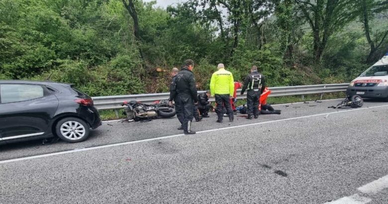 INCIDENTE, scontro, auto, moto, statale 158, ferito, centauro 