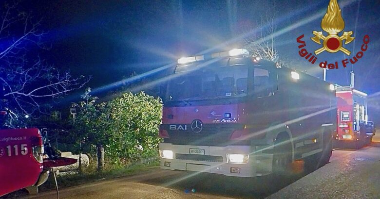 VENAFRO, Incendio, Cimitero Militare Francese, fuoco, tetto, deposito attrezzi