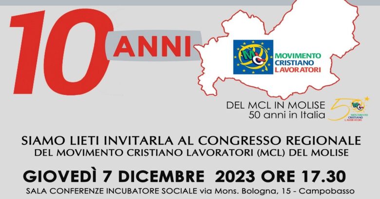 Movimento Cristiano Lavoratori, Molise, Congresso regionale