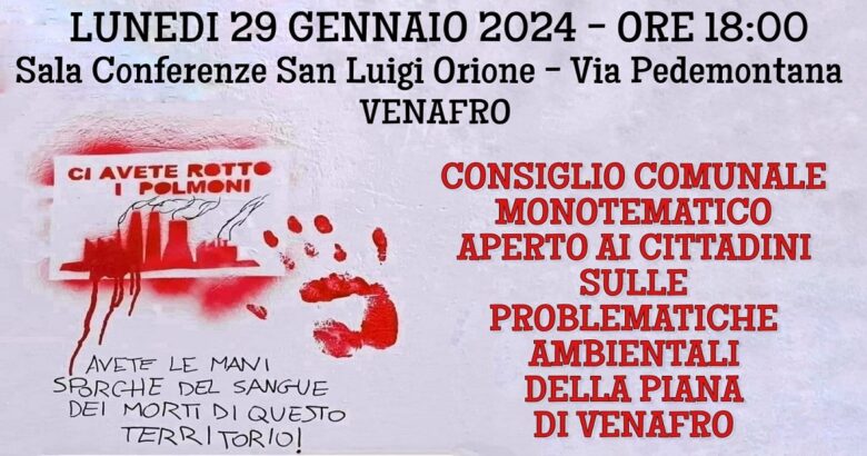 Venafro, Consiglio monotematico, inquinamento