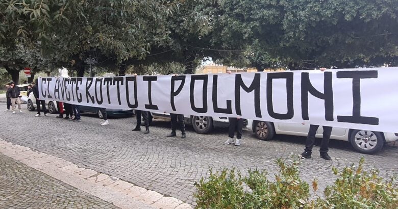 Venafro, manifestazione, inquinamento, Giordano, «Ci avete rotto i polmoni»