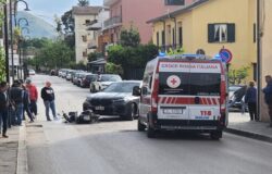 VENAFRO, Scontro, auto, scooter, giovane, ospedale