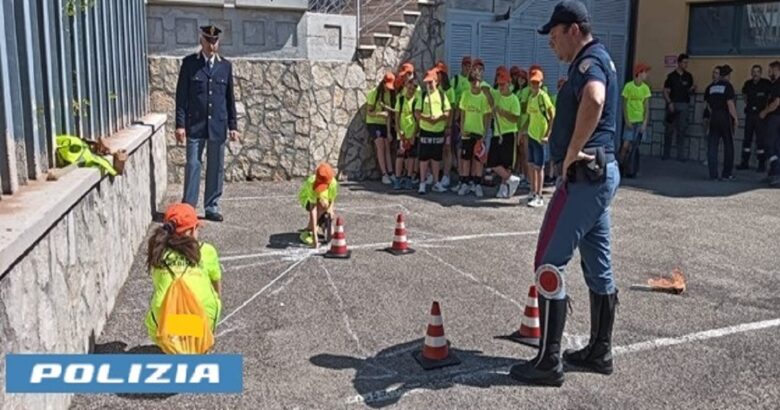 Anch’io sono la Protezione Civile”, Polizia di Stato, ragazzi, Campo Scuola