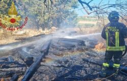 incendio, Ferrazzano, fiamme, azienda agricola