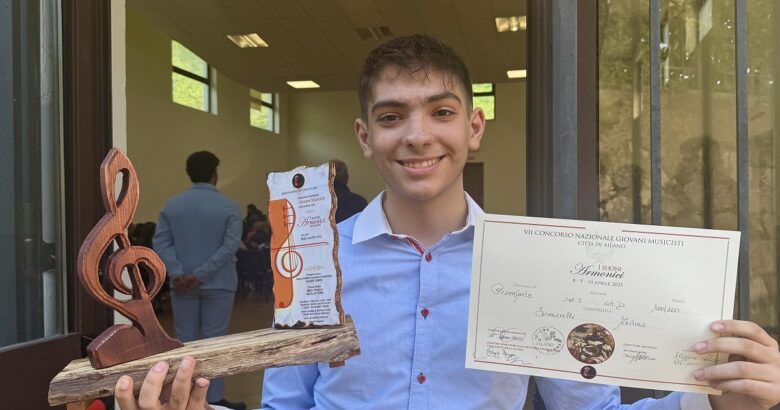 Venafro, giovane, pianista, Andrea Iannarelli, primo premio, “I suoni Armonici”