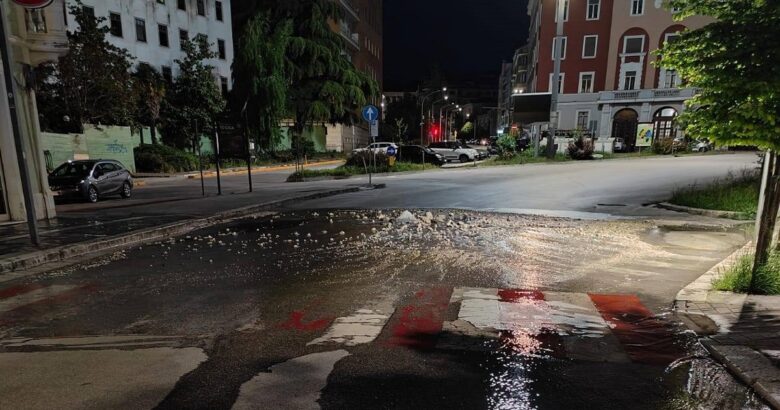 campobasso, rottura condotta idrica, via petrella, disagi, lavori