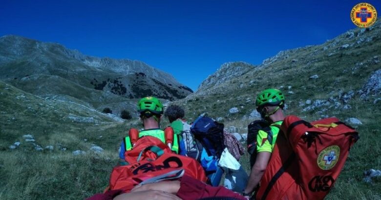 Temporale, Matese, escursionisti, montagna