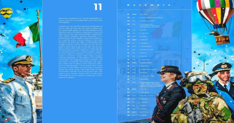 Calendario, Carabinieri, “Eroi quotidiani”