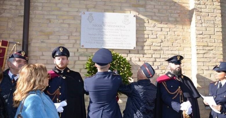 Campobasso, Vice Brigadiere, Nicola Mignogna, targa