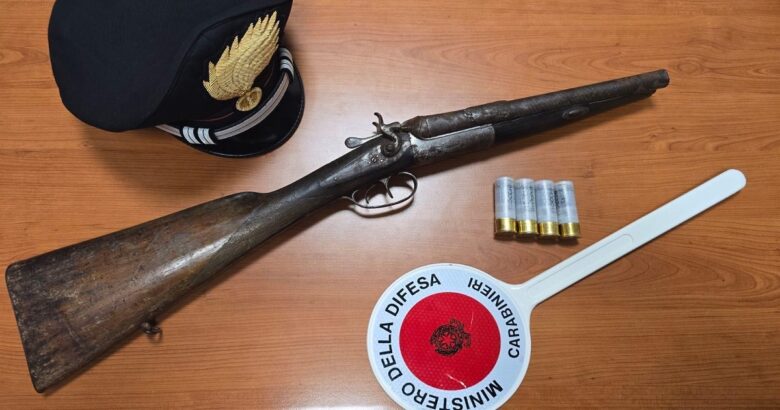 Minacce, arma clandestina, arrestato, Carabinieri