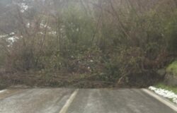 Maltempo, cedimento, costone, provinciale, chiuso al traffico