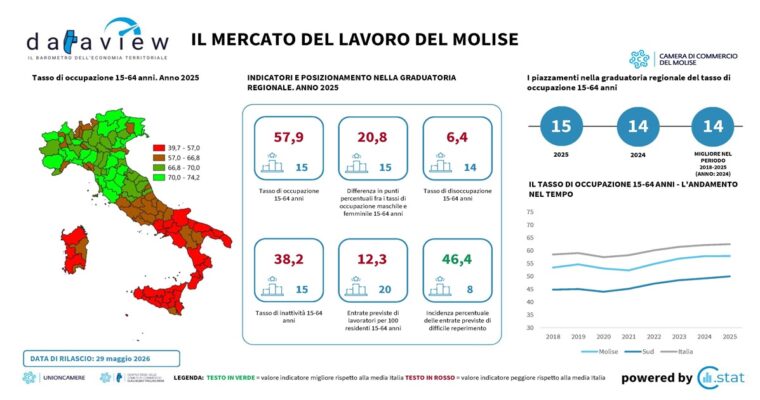 Mercato del lavoro, Molise, disoccupazione